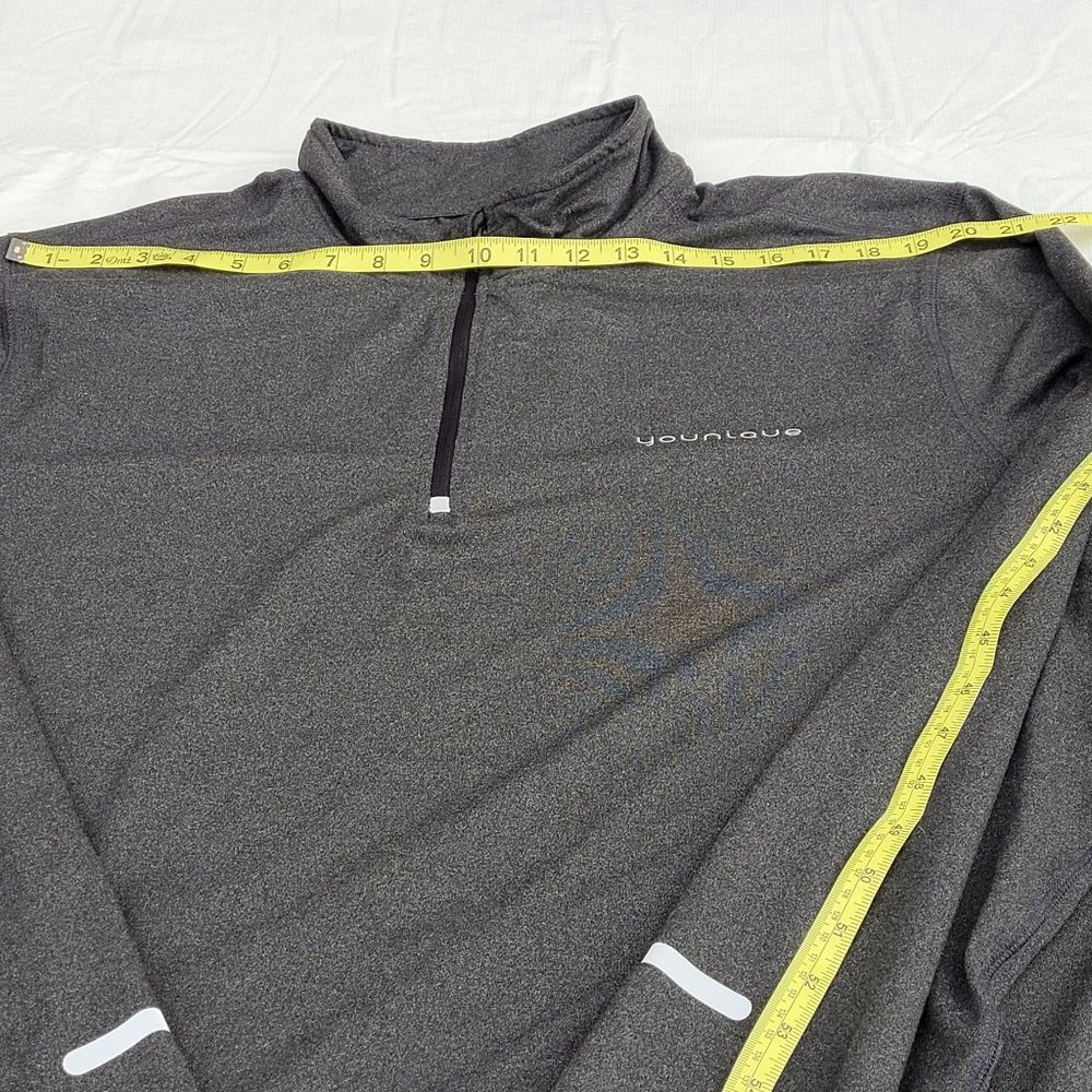 Younique 1/4 Zip Pullover Jacket Thermal Layer Men's 2XL Gray - Picture 10 of 13